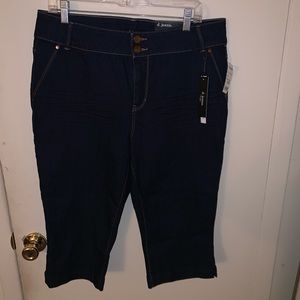 D. Jeans 16W modern denim stretchy capris